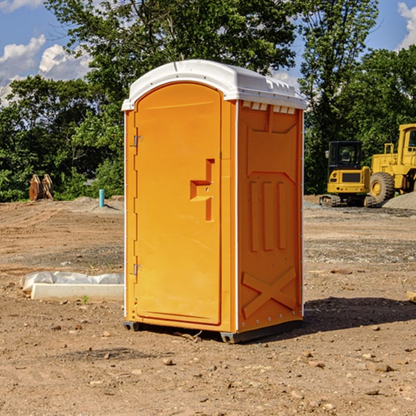 how often are the portable toilets cleaned and serviced during a rental period in Wolf Island